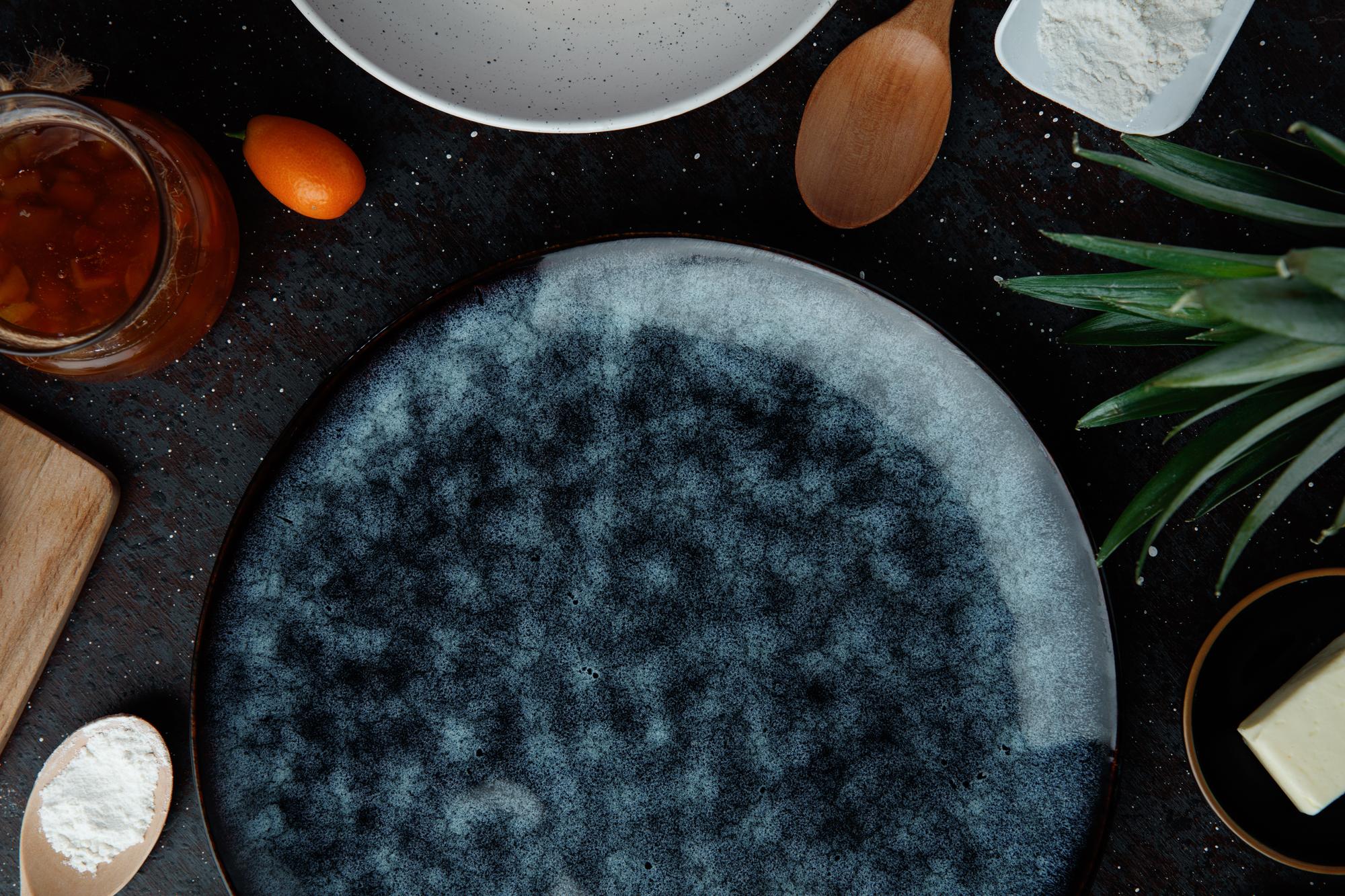 Set of tasting plates on slate boards